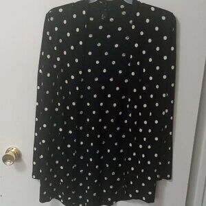 H & M Black and white polka dot cover up size small
